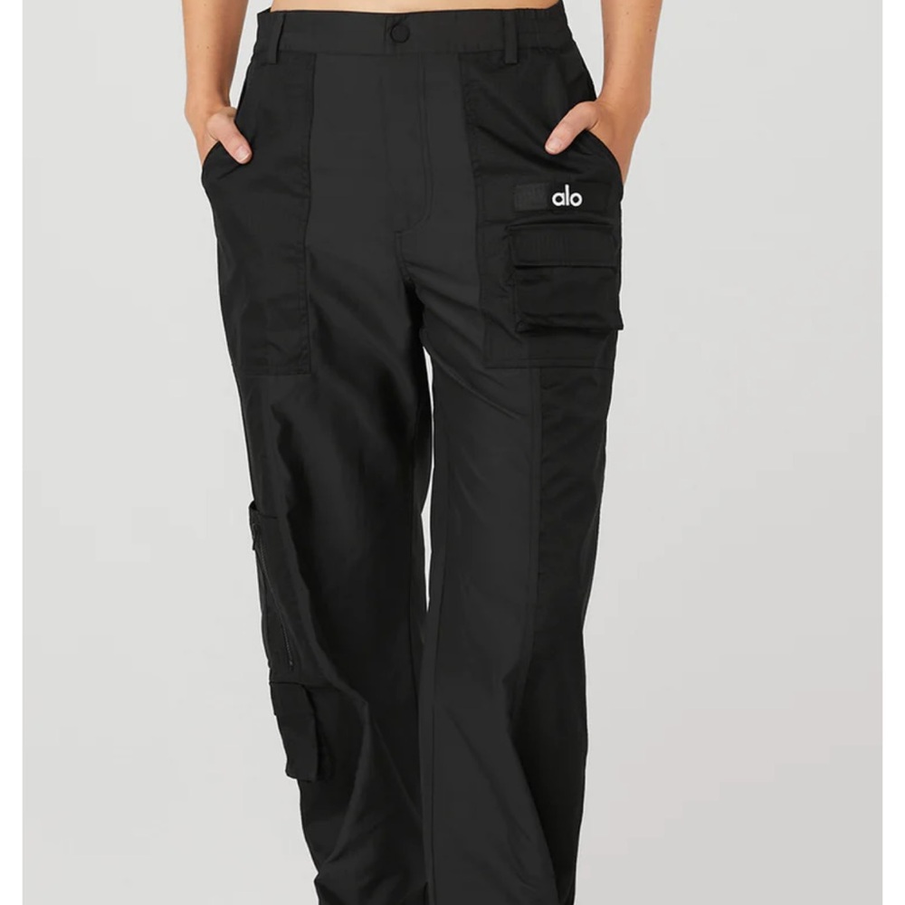 ALO Yoga Black Cargo Track Pants